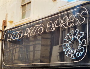 Sign makers in London. 1950 neon sign.