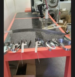 Bespoke illuminated sign letters handcrafted in London
