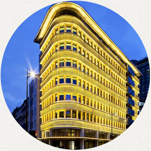 Bespoke external architectural lighting on the Dorchester Hotel facade in London