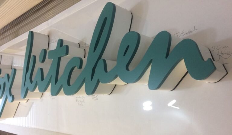 Built-up metal illuminated letters London